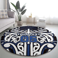 Custom Aotearoa Ngati Tuwharetoa Round Carpet Maori Tribal Pattern Mix Poutama LT05 - Polynesian Pride