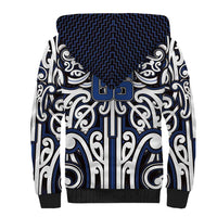 Custom Aotearoa Ngati Tuwharetoa Sherpa Hoodie Maori Tribal Pattern Mix Poutama