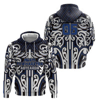Custom Aotearoa Ngati Tuwharetoa Zip Hoodie Maori Tribal Pattern Mix Poutama