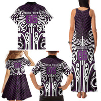Custom Aotearoa Rangitane Family Matching Tank Maxi Dress and Hawaiian Shirt Maori Tribal Pattern Mix Poutama LT05 - Polynesian Pride
