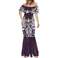 Custom Aotearoa Rangitane Mermaid Dress Maori Tribal Pattern Mix Poutama LT05 - Polynesian Pride