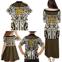 Custom Aotearoa Taranaki Family Matching Puletasi and Hawaiian Shirt Maori Tribal Pattern Mix Poutama LT05 - Polynesian Pride