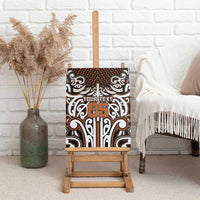 Custom Aotearoa Waikato Canvas Wall Art Maori Tribal Pattern Mix Poutama