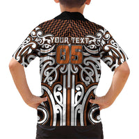 Custom Aotearoa Waikato Family Matching Short Sleeve Bodycon Dress and Hawaiian Shirt Maori Tribal Pattern Mix Poutama LT05 - Polynesian Pride