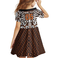 Custom Aotearoa Waikato Family Matching Short Sleeve Bodycon Dress and Hawaiian Shirt Maori Tribal Pattern Mix Poutama LT05 - Polynesian Pride