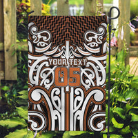 Custom Aotearoa Waikato Garden Flag Maori Tribal Pattern Mix Poutama LT05 Garden Flag Orange - Polynesian Pride