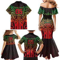 Custom Aotearoa Tuhoe Family Matching Mermaid Dress and Hawaiian Shirt Maori Tribal Pattern Mix Poutama LT05 - Polynesian Pride