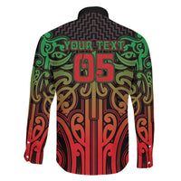 Custom Aotearoa Tuhoe Family Matching Short Sleeve Bodycon Dress and Hawaiian Shirt Maori Tribal Pattern Mix Poutama