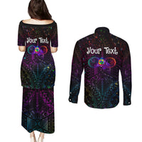 I See Your True Colors Personalised Couples Matching Puletasi and Long Sleeve Button Shirt Autism Awareness LT05 - Polynesian Pride