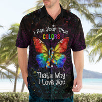 I See Your True Colors Personalised Hawaiian Shirt Autism Awareness