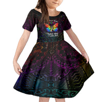I See Your True Colors Personalised Kid Short Sleeve Dress Autism Awareness LT05 KID Black - Polynesian Pride