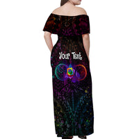 I See Your True Colors Personalised Off Shoulder Maxi Dress Autism Awareness LT05 - Polynesian Pride
