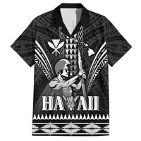 Personalised Hawaii Happy King Kamehameha Day Hawaiian Shirt Kakau Pattern LT05 Black - Polynesian Pride