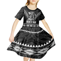 Personalised Hawaii Happy King Kamehameha Day Kid Short Sleeve Dress Kakau Pattern