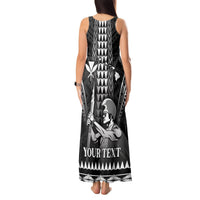 Personalised Hawaii Happy King Kamehameha Day Tank Maxi Dress Kakau Pattern LT05 - Polynesian Pride