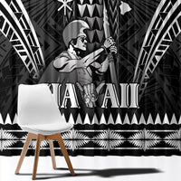 Hawaii Happy King Kamehameha Day Window Curtain Kakau Pattern