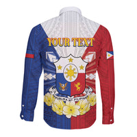 Personalised Philippines Independence Day Long Sleeve Button Shirt Maligayang Araw ng Kalayaan Filipino Carabao