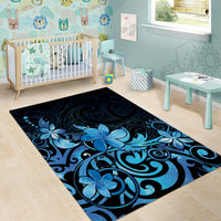 Matariki New Zealand Area Rug Maori Pattern Blue Galaxy LT05 - Polynesian Pride