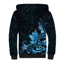 Matariki New Zealand Sherpa Hoodie Maori Pattern Blue Galaxy LT05 - Polynesian Pride