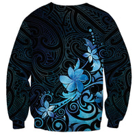Matariki New Zealand Sweatshirt Maori Pattern Blue Galaxy