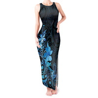 Matariki New Zealand Tank Maxi Dress Maori Pattern Blue Galaxy LT05 Women Blue - Polynesian Pride