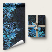 Matariki New Zealand Wrapping Paper Maori Pattern Blue Galaxy - Polynesian Pride