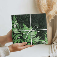 Matariki New Zealand Wrapping Paper Maori Pattern Green Galaxy - Polynesian Pride