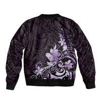 Matariki New Zealand Bomber Jacket Maori Pattern Purple Galaxy