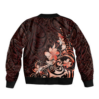 Matariki New Zealand Bomber Jacket Maori Pattern Red Galaxy