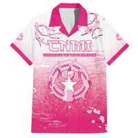 Personalized Sakura Marianas Family Matching Long Sleeve Bodycon Dress and Hawaiian Shirt CNMI Seal