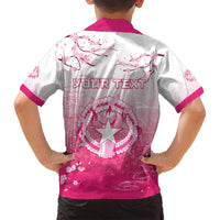 Personalized Sakura Marianas Family Matching Tank Maxi Dress and Hawaiian Shirt CNMI Seal