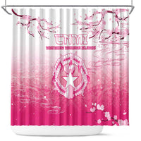 Sakura Marianas Shower Curtain CNMI Seal