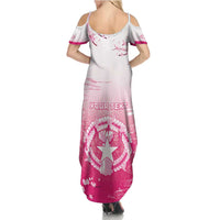 Personalized Sakura Marianas Summer Maxi Dress CNMI Seal