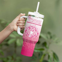 Personalized Sakura Marianas Tumbler With Handle CNMI Seal