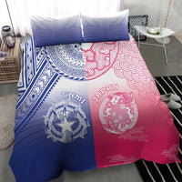 Northern Mariana Islands And Japan Together Bedding Set