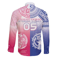 Custom Northern Mariana Islands And Japan Together Family Matching Puletasi and Hawaiian Shirt