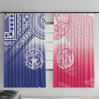 Northern Mariana Islands And Japan Together Window Curtain