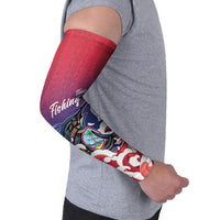 Guam Blue Marlin Fishing Arm Sleeves Polynesian Style