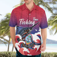Guam Blue Marlin Fishing Hawaiian Shirt Polynesian Style