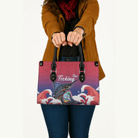 Guam Blue Marlin Fishing Leather Bag Polynesian Style