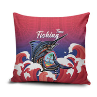 Guam Blue Marlin Fishing Pillow Cover Polynesian Style