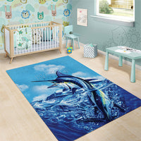 Hawaii Blue Marlin Fishing Area Rug
