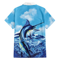 Hawaii Blue Marlin Fishing Family Matching Puletasi and Hawaiian Shirt LT05 - Polynesian Pride