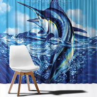 Hawaii Blue Marlin Fishing Window Curtain