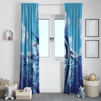 Hawaii Blue Marlin Fishing Window Curtain