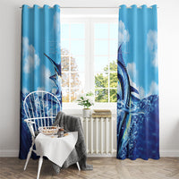 Hawaii Blue Marlin Fishing Window Curtain