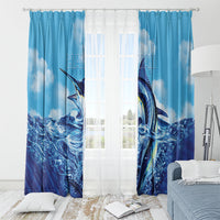 Hawaii Blue Marlin Fishing Window Curtain