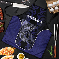 New Zealand Aotearoa Apron Blue Marlin Fishing Maori Pattern