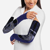 Personalised New Zealand Aotearoa Arm Sleeves Blue Marlin Fishing Maori Pattern
