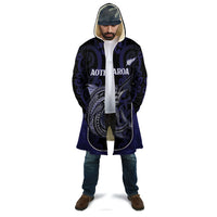 Personalised New Zealand Aotearoa Cloak Blue Marlin Fishing Maori Pattern